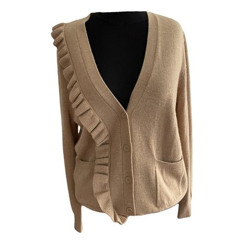 Pre-owned Sandro Cashmere Cardigan In Camel
