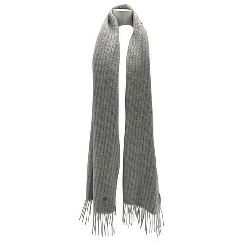 Pre-owned Dior Cashmere Scarf & Pocket Square In Grey