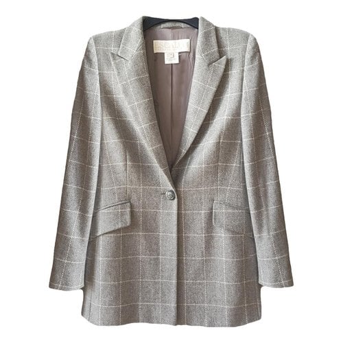 Pre-owned Escada Cashmere Suit Jacket In Grey