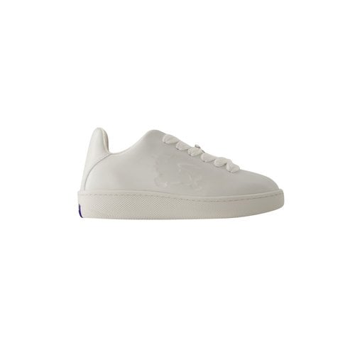 Pre-owned Burberry Leather Trainers In White