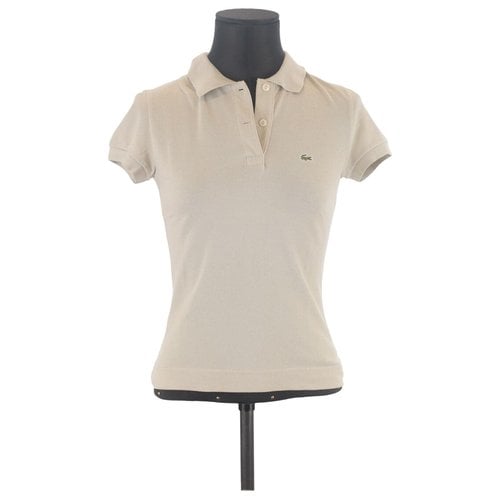 Pre-owned Lacoste Polo In Beige