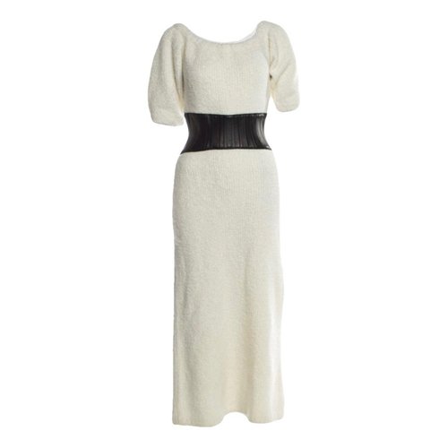 Pre-owned Gabriela Hearst Cashmere Maxi Dress In White