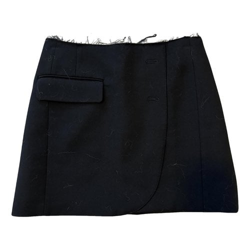 Pre-owned Vetements Wool Mini Skirt In Black