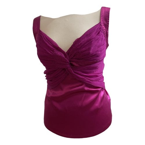 Pre-owned Roberto Cavalli Silk Camisole In Pink