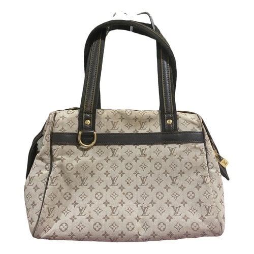 Pre-owned Louis Vuitton Josephine Cloth Handbag In Beige