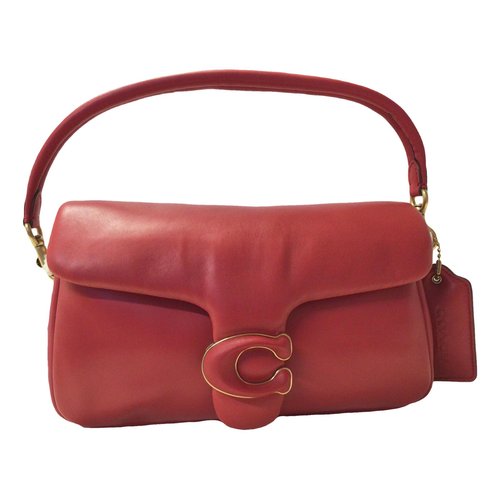 Pre-owned Coach Pillow Tabby Leather Handbag In Red