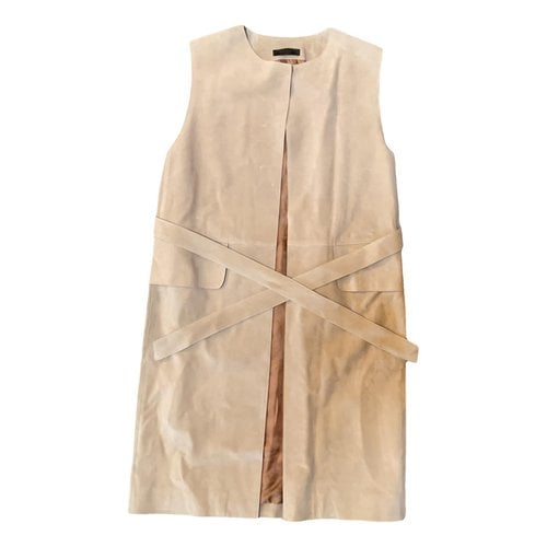Pre-owned The Row Leather Vest In Beige