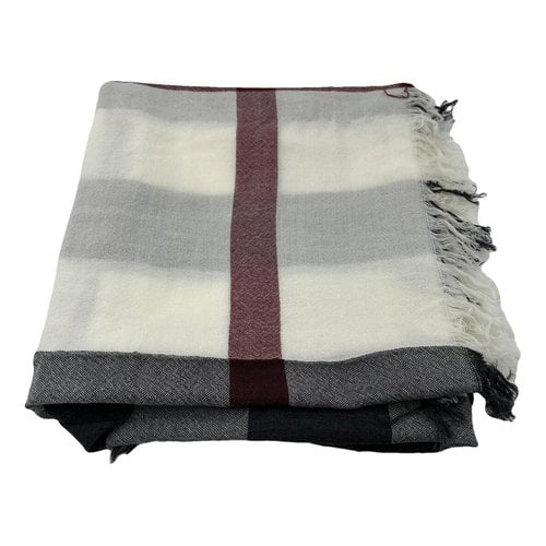 Pre-owned Burberry Wool Silk Handkerchief In Multicolour