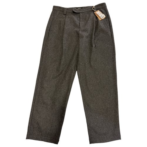 Pre-owned Apc Wool Trousers In Grey