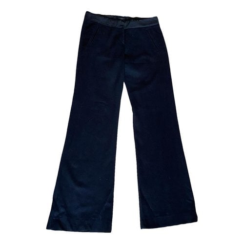 Pre-owned Piazza Sempione Wool Large Pants In Navy