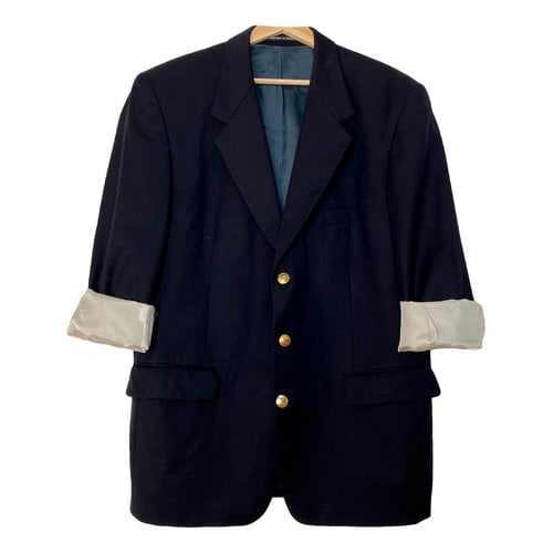 Pre-owned Saint Laurent Wool Jacket In Blue