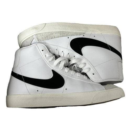 Pre-owned Nike Blazer Trainers In White