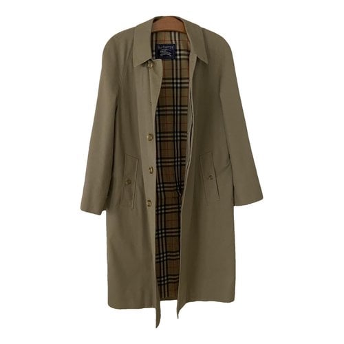Pre-owned Burberry Trench In Khaki