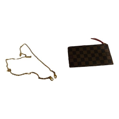 Pre-owned Louis Vuitton Pochette Accessoire Leather Handbag In Brown