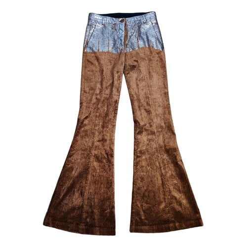 Pre-owned 8pm Trousers In Brown