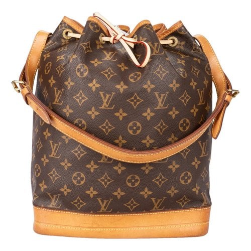 Pre-owned Louis Vuitton Noé Leather Bag In Brown