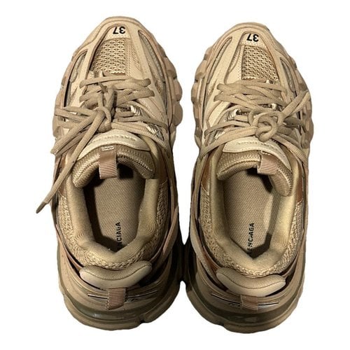 Pre-owned Balenciaga Track Trainers In Beige