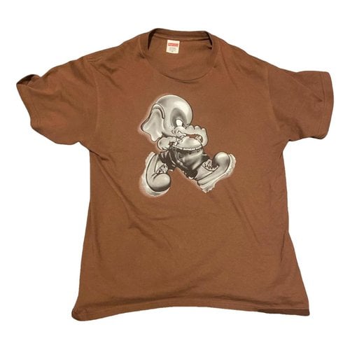 Pre-owned Supreme T-shirt In Brown