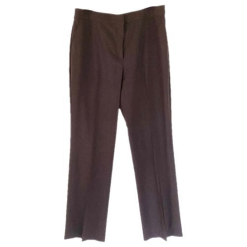 Pre-owned Akris Punto Wool Trousers In Brown