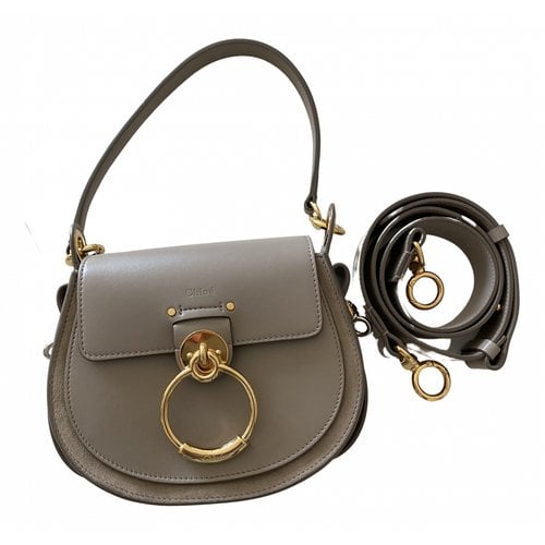 Pre-owned Chloé Tess Leather Handbag In Grey
