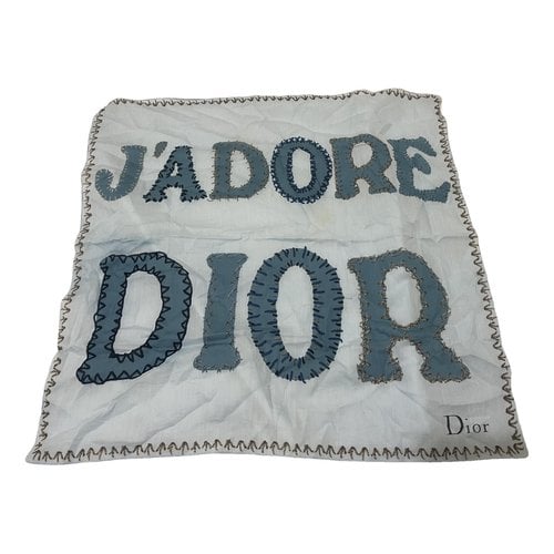 Pre-owned Dior Silk Handkerchief In Blue