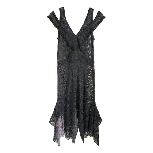 Pre-owned Rodebjer Lace Mid-length Dress In Black