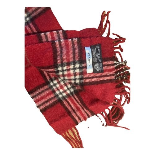 Pre-owned Carven Wool Scarf In Red