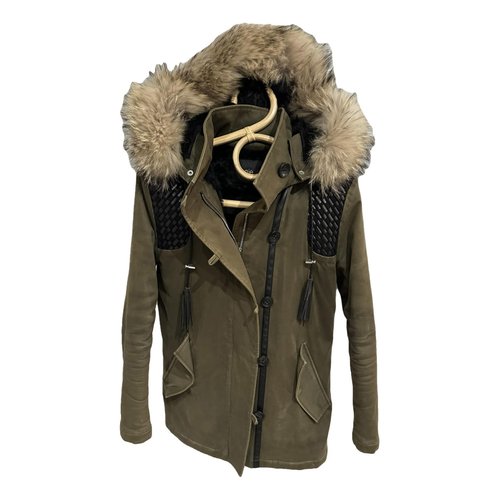 Pre-owned Maje Parka In Green