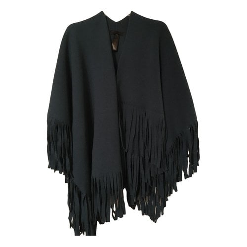Pre-owned Burberry Wool Cape In Blue
