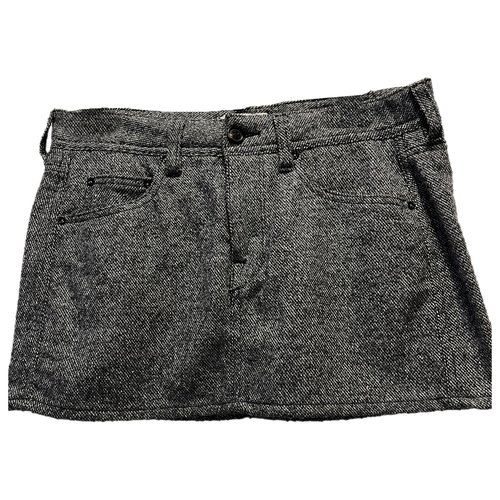 Pre-owned Mauro Grifoni Wool Mini Skirt In Grey