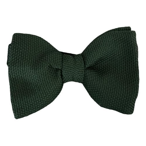 Pre-owned Lanvin Wool Tie In Green