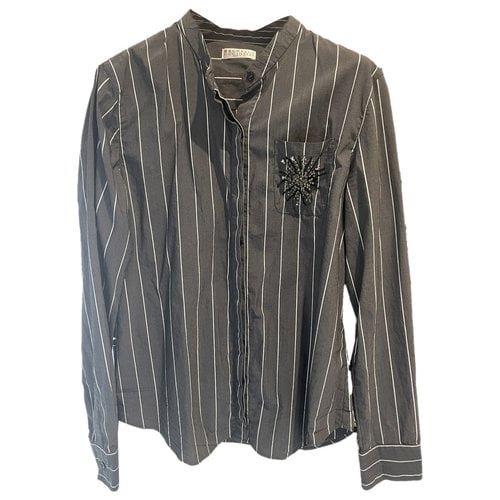 Pre-owned Brunello Cucinelli Blouse In Grey