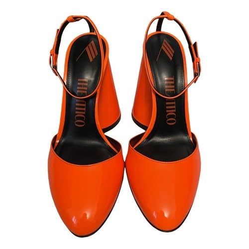 Pre-owned Attico Leather Heels In Orange