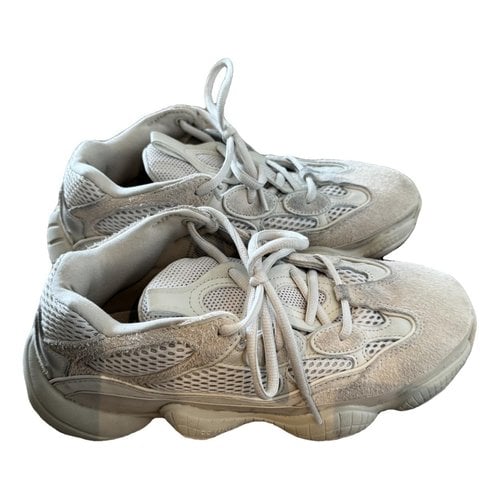 Pre-owned Yeezy X Adidas 500 Leather Trainers In Beige