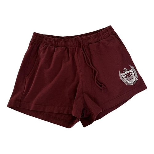Pre-owned Sporty And Rich Mini Short In Burgundy