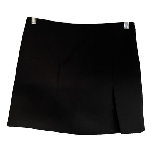 Pre-owned Mach & Mach Mini Skirt In Black