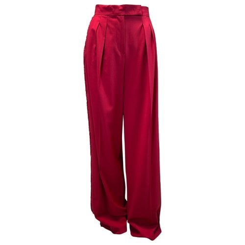 Pre-owned Max Mara Atelier Straight Pants In Red