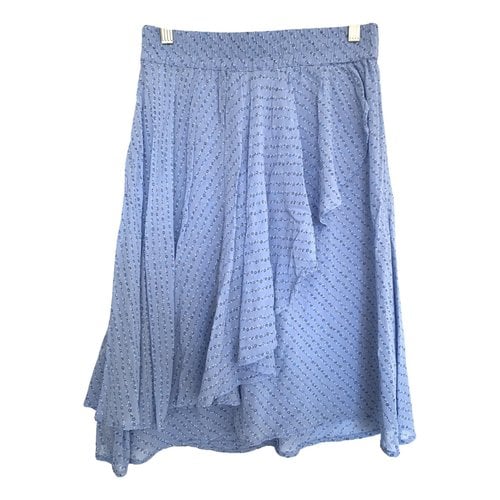 Pre-owned Ganni Mini Skirt In Blue