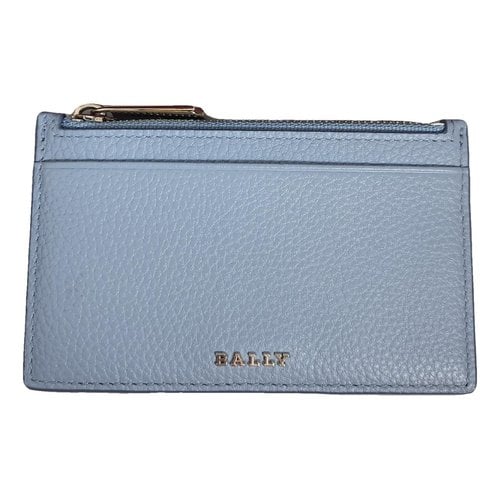 Pre-owned Bally Leather Card Wallet In Blue