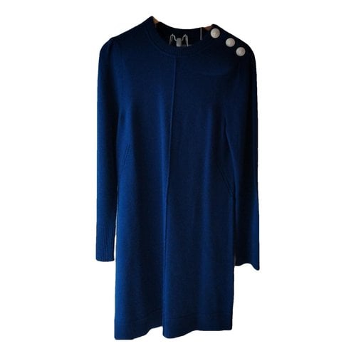 Pre-owned Zadig & Voltaire Wool Mini Dress In Blue