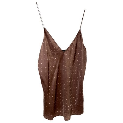 Pre-owned Theory Silk Camisole In Brown