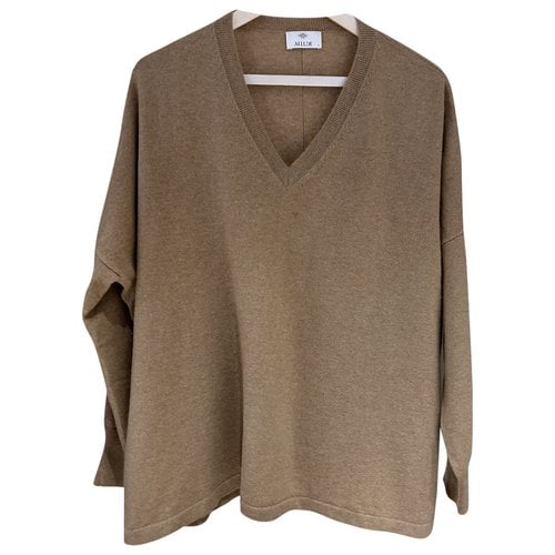 Pre-owned Allude Cashmere Jumper In Camel