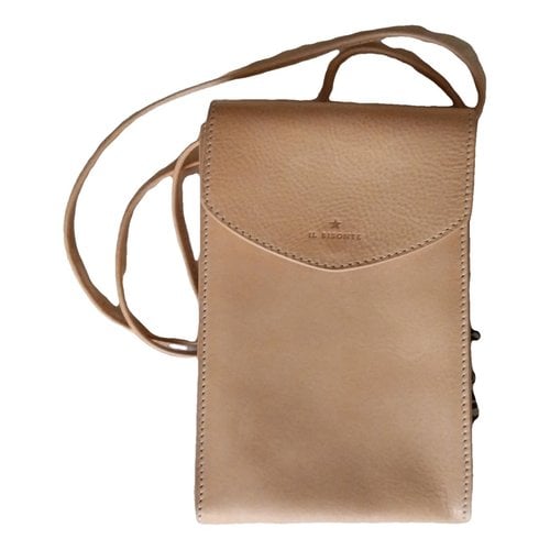 Pre-owned Il Bisonte Leather Crossbody Bag In Camel