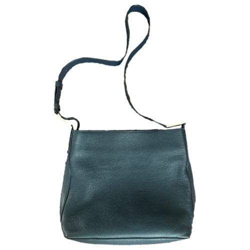 Pre-owned Lancel Lison Leather Tote In Blue