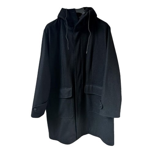 Pre-owned Cc Collection Corneliani Wool Coat In Black