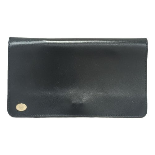 Pre-owned Dior Leather Clutch Bag In Black