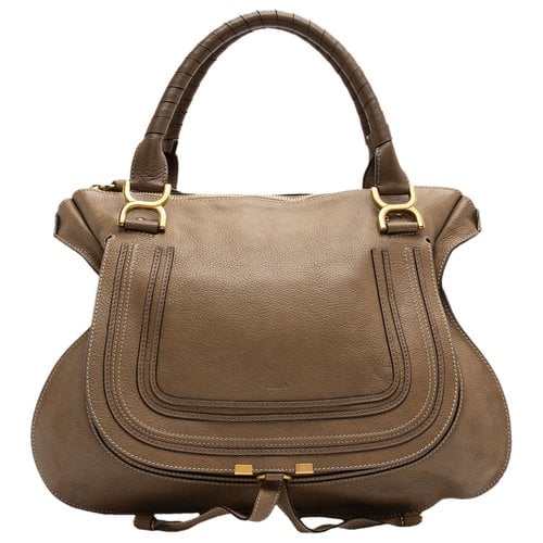 Pre-owned Chloé Marcie Leather Satchel In Brown
