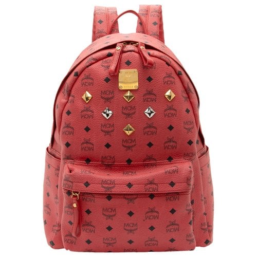 Pre-owned Mcm Cloth Backpack In Pink