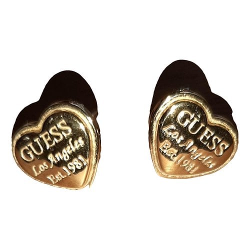 Pre-owned Guess Earrings In Gold