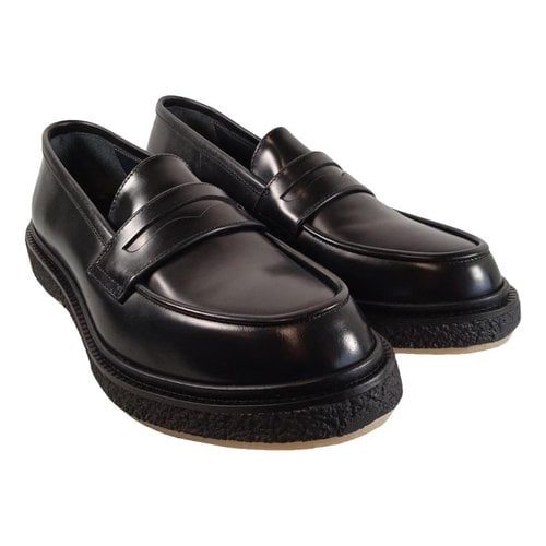 Pre-owned Adieu Leather Flats In Black